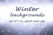 Purple winter backgrounds and banner