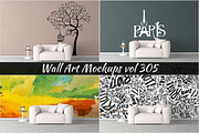 Wall Mockup - Sticker Mockup Vol 305