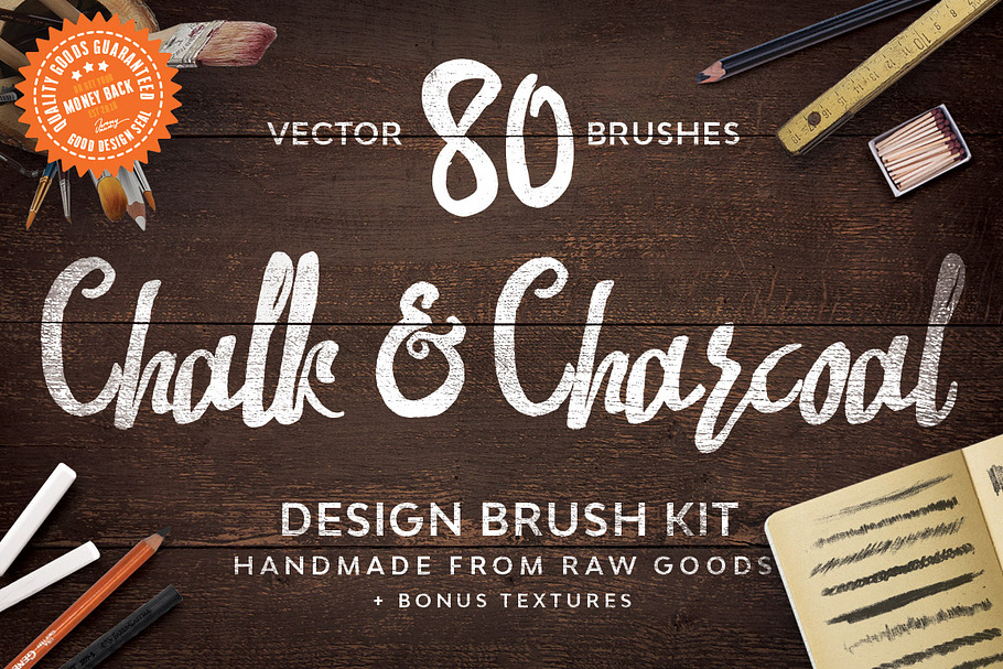Chalk & Charcoal Vector Brushes in Photoshop Brushes - product preview 8