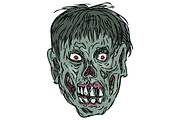 Zombie Skull Head Drawing