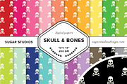 Skull and Bones Digital Paper Set