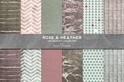 Rose & Heather Silvered Watercolors