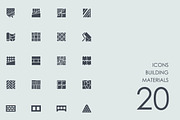 Building materials icons