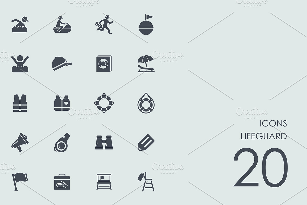 Lifeguard icons in Icons - product preview 8