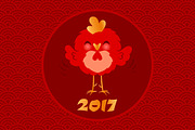 Red rooster for Chinese New Year