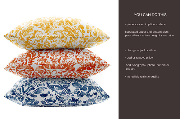 Pillow stack MOCK UP in Product Mockups - product preview 2