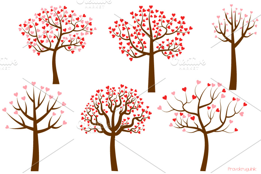 Trees with heart shaped leaves 