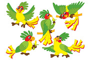 Vector Parrots Set