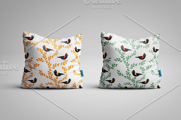 Funny birds seamless patterns in Patterns - product preview 3