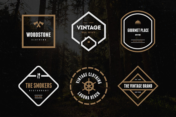 Vintage Logos & Badges Vol. 21 in Logo Templates - product preview 4