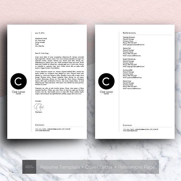 Minimalist CV (MS Word) | Cloé in Resume Templates - product preview 1
