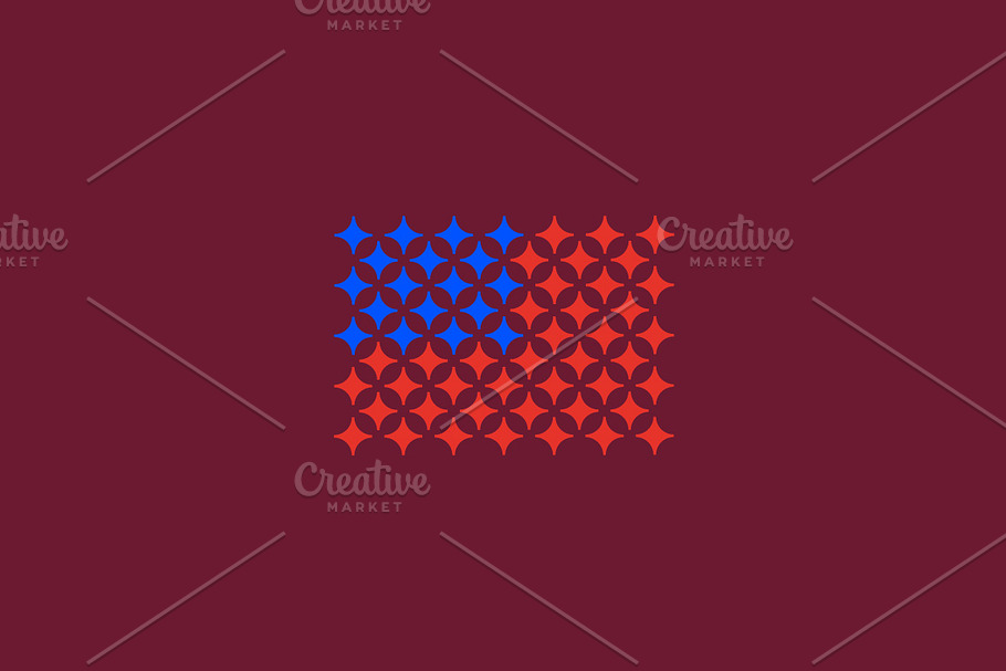 American flag made of stars in Logo Templates - product preview 8