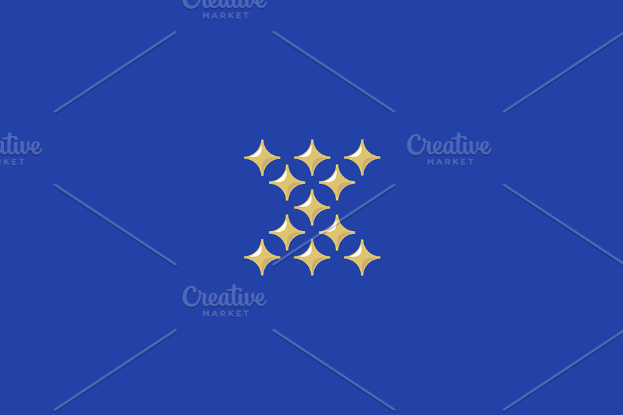 Stars letter X vector logo in Logo Templates - product preview 8