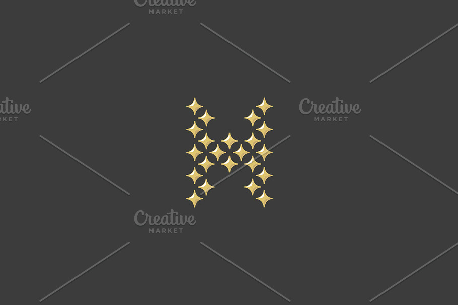 Stars letter H vector logo in Logo Templates - product preview 8