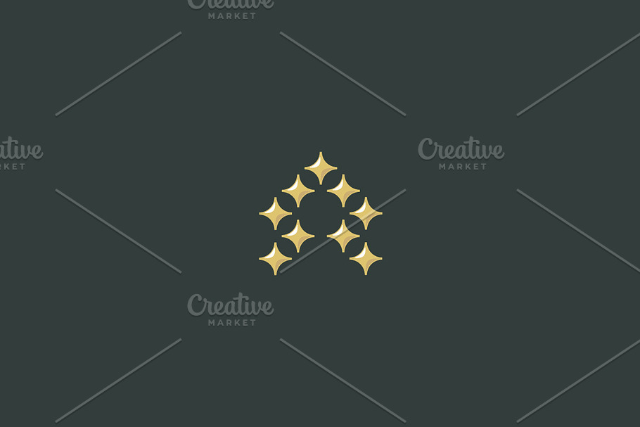 Stars letter A vector logo in Logo Templates - product preview 8