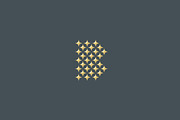 Stars letter B vector logo