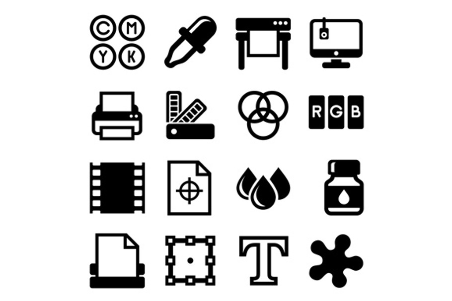 Printing Icons Set