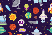 Astronomy seamless pattern vector