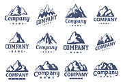 Vector set of mountain logo