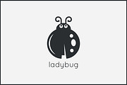 Ladybug logo design background.