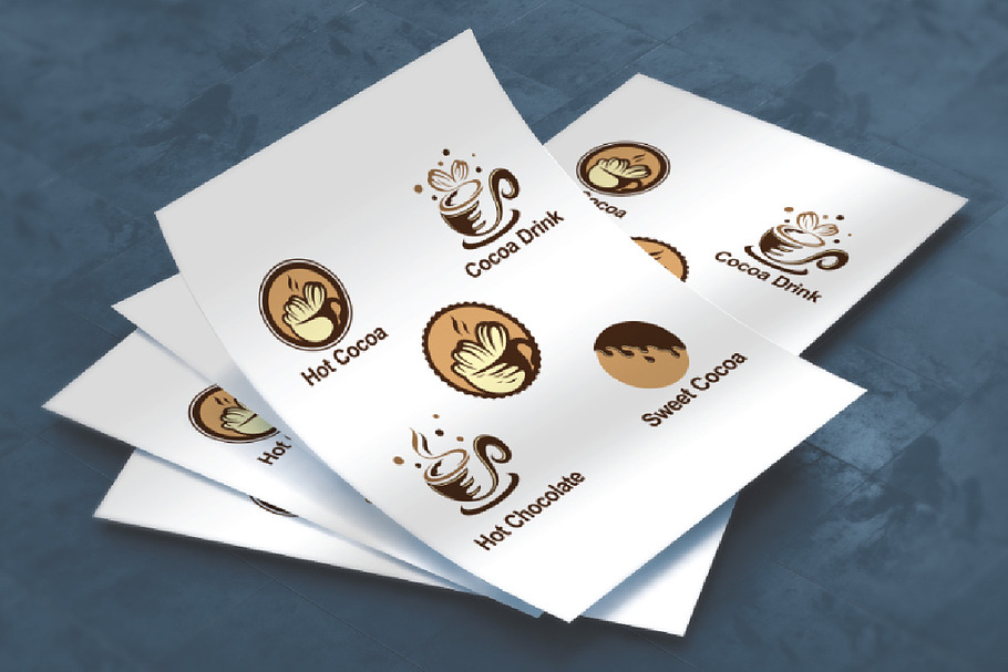 5 - Hot Sweet Cocoa Chocolate in Logo Templates - product preview 8