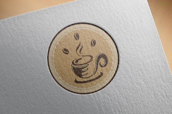 4 Hot Coffee Bean Cafe Cup Logo in Logo Templates - product preview 1