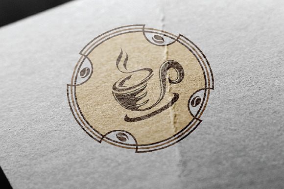 4 Hot Coffee Bean Cafe Cup Logo in Logo Templates - product preview 2