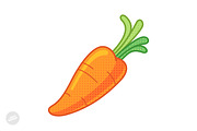 Carrot Cartoon Vector