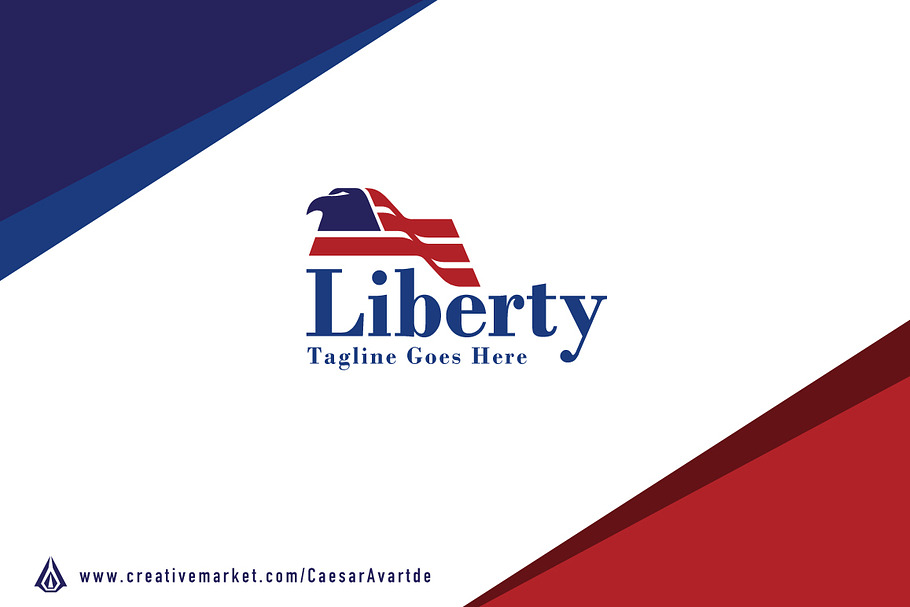 American Eagle Flag Logo Template