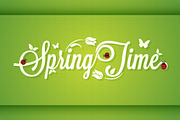 Spring Time Vintage Lettering.