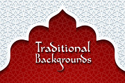 Set of traditional backgrounds