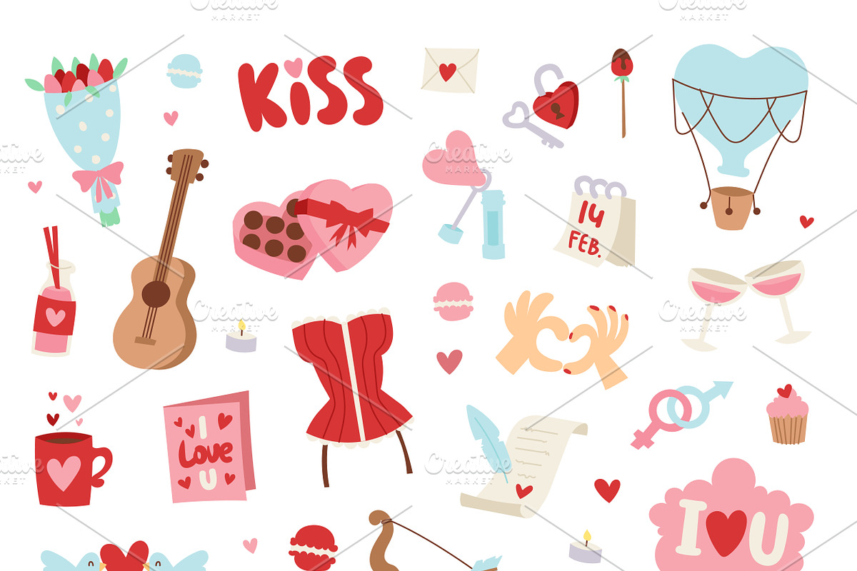 Valentine Day icons vector in Illustrations - product preview 8