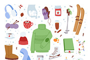 Winter icons vector
