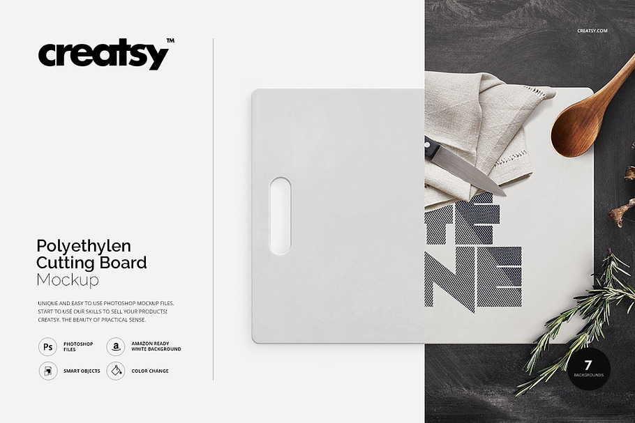 Polyethylene Chopping Board Mockup in Product Mockups - product preview 8