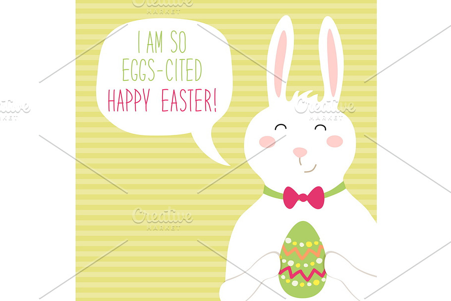 Cute hand drawn Easter card in Illustrations - product preview 8