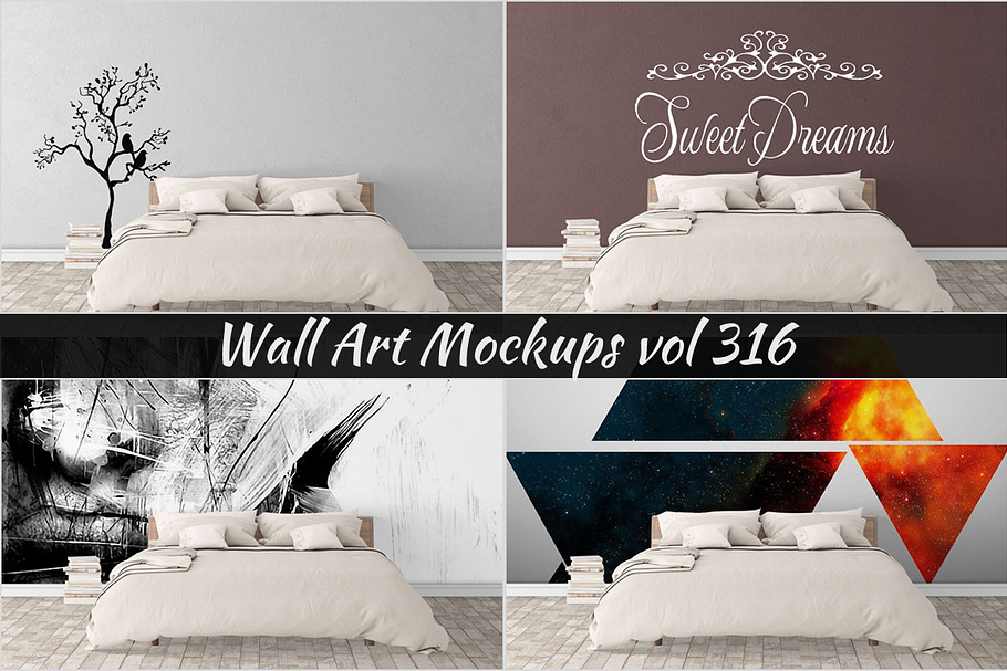Wall Mockup - Sticker Mockup Vol 316 in Print Mockups - product preview 8