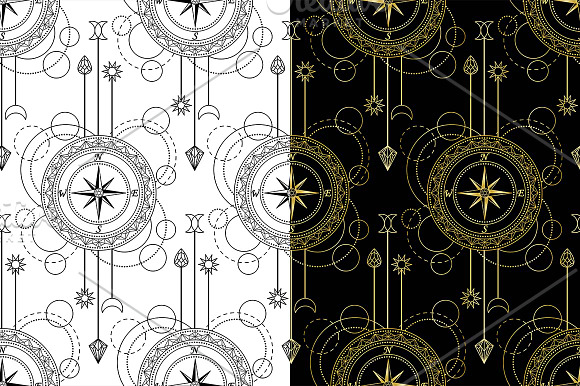 Compass Tattoo+Seamless Patterns in Objects - product preview 1