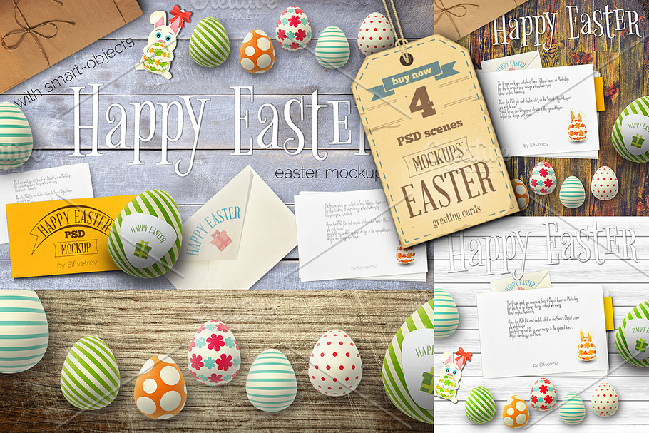 Easter Cards Mockup in Print Mockups - product preview 8