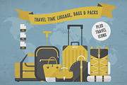 Travel Time Luggage Plus Icons