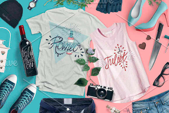 True Love Hand Lettering Set in Illustrations - product preview 5