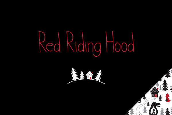 Red Riding Hood set in vector eps.10