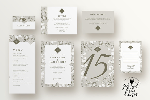 Wedding Invitation Suite - Karina in Wedding Templates - product preview 1
