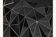 Abstract polygonal wall 3D rendering
