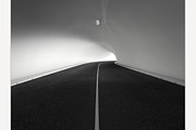 Road white tunnel 3D rendering
