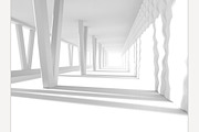 Empty interior 3D rendering
