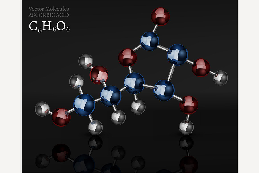 Ascorbic Acid Molecule in Illustrations - product preview 8