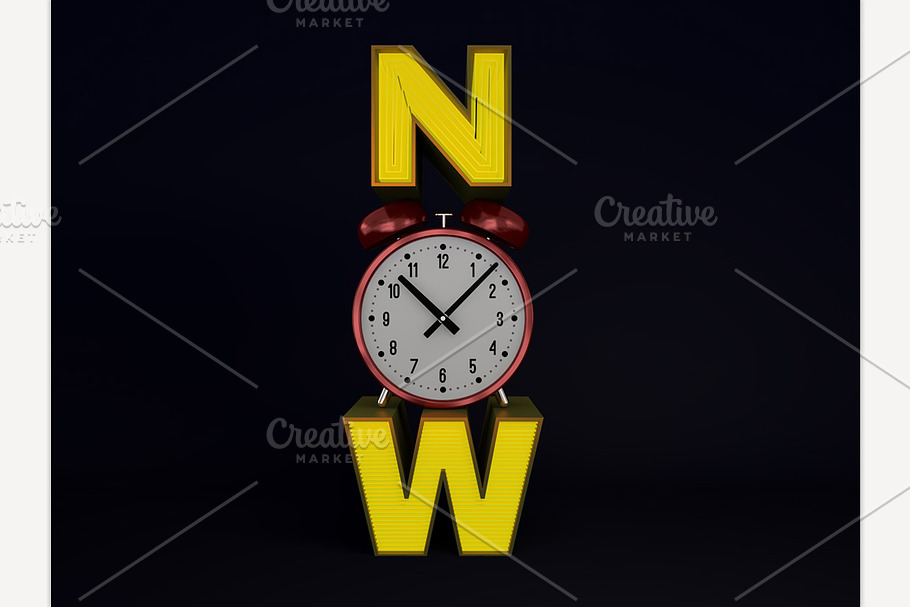 Time is NOW concept in Illustrations - product preview 8