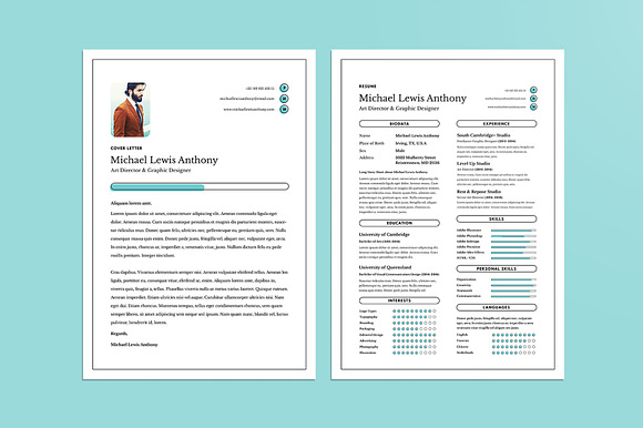 Professional Resume & Cover Letter in Letter Templates - product preview 3