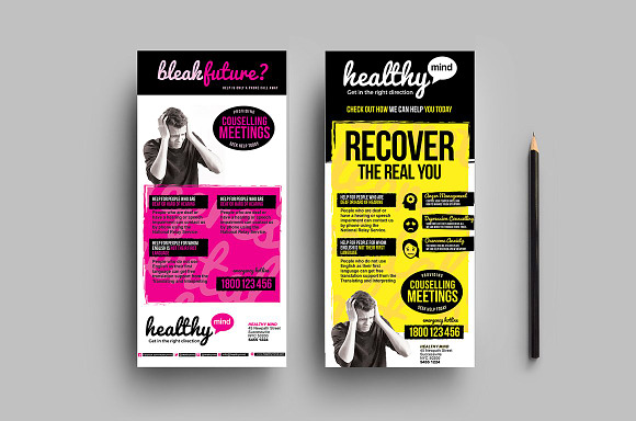 Healthy Mind Brochure Template Pack in Brochure Templates - product preview 1