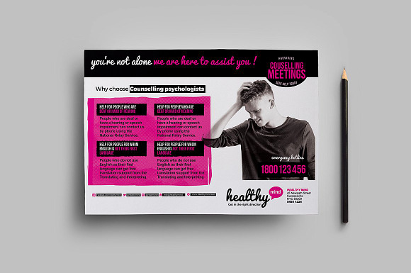 Healthy Mind Brochure Template Pack in Brochure Templates - product preview 2